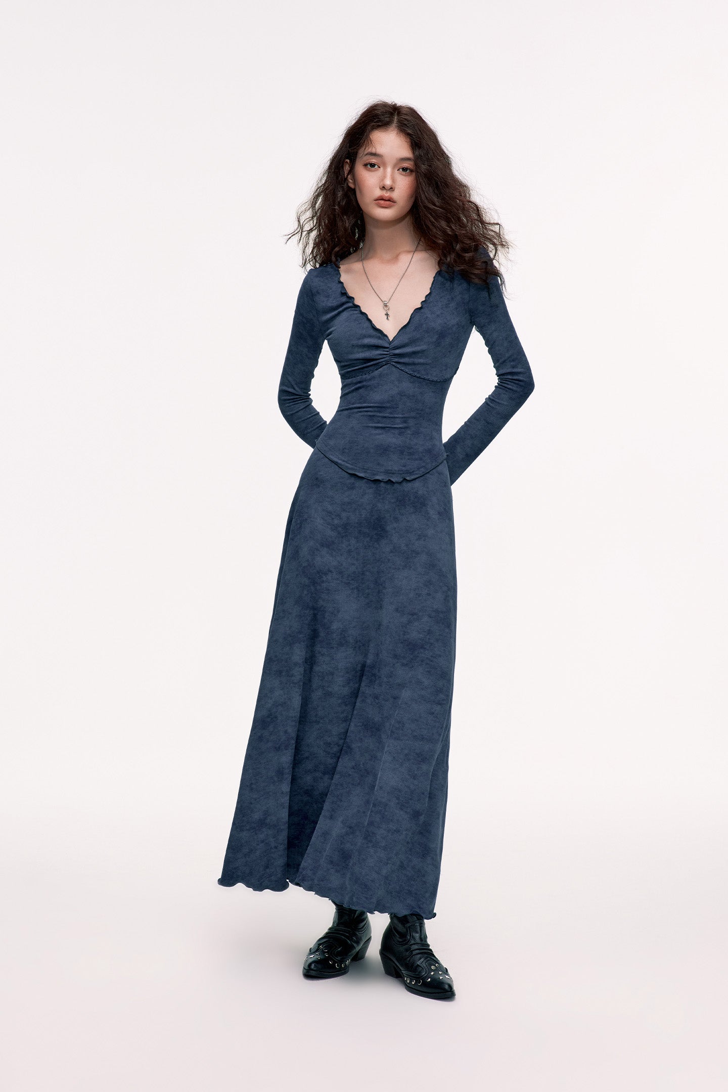 V-Neck Knitted Casual Sexy Temperament Dress