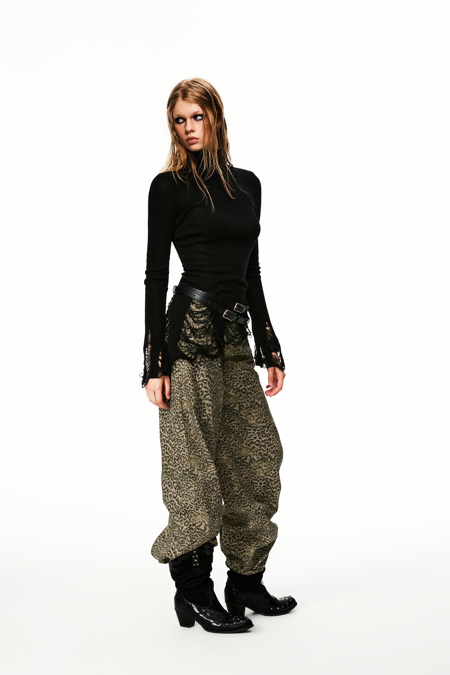 Retro Street Print Casual Pants