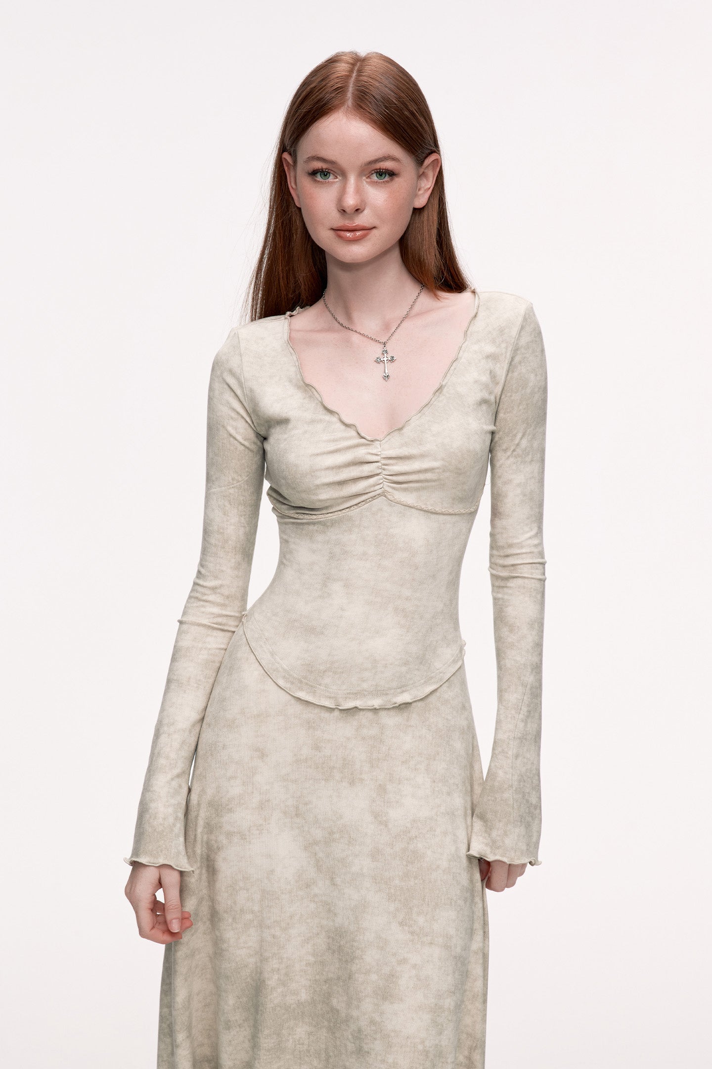 V-Neck Knitted Casual Sexy Temperament Dress