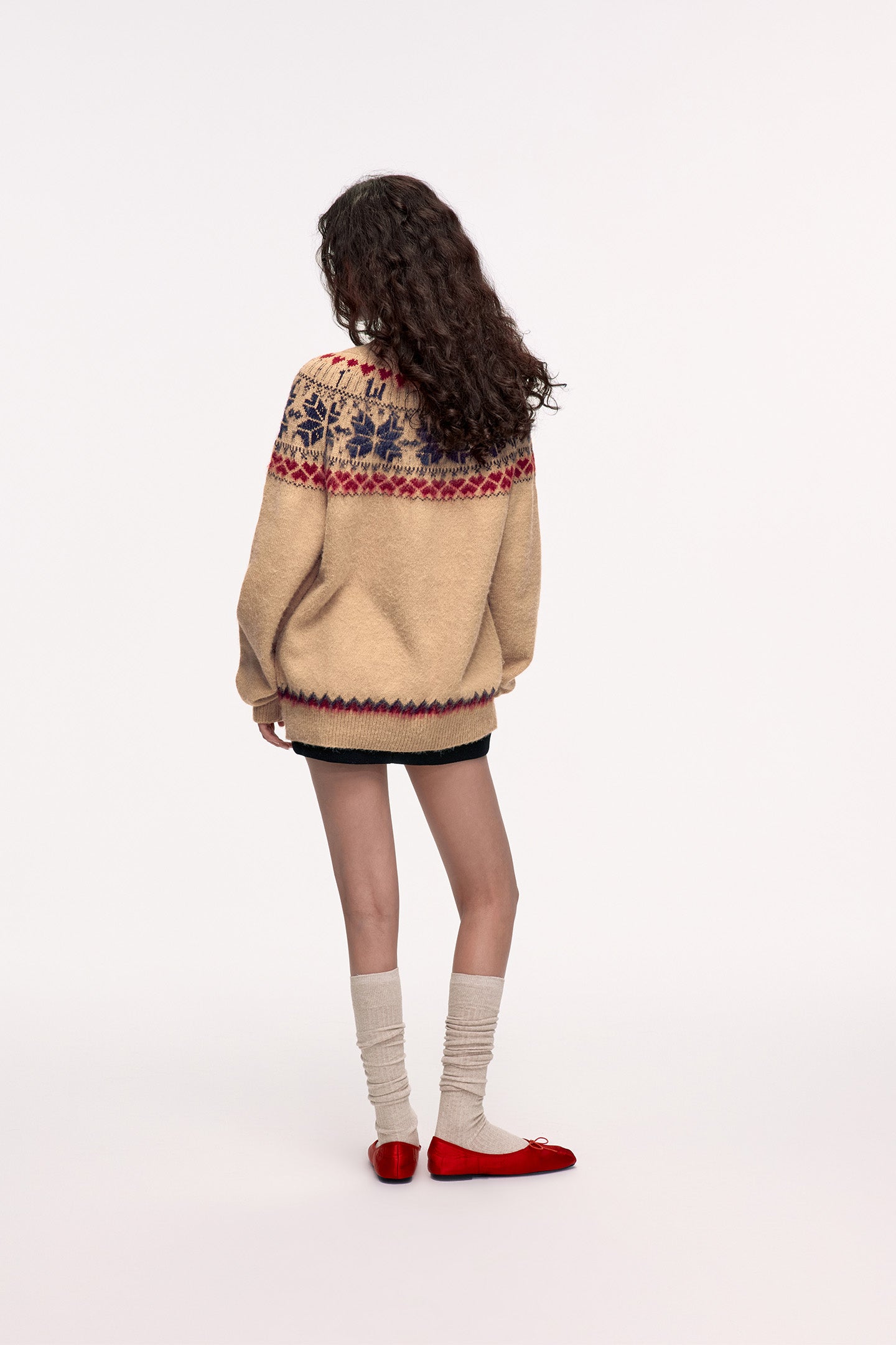 Fair Isle Jacquard Lazy Atmosphere Knitted Sweater