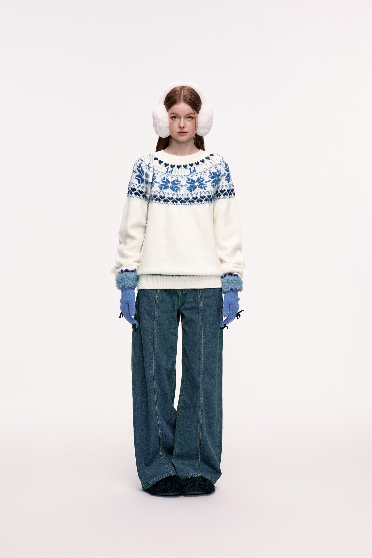 Fair Isle Jacquard Lazy Atmosphere Knitted Sweater