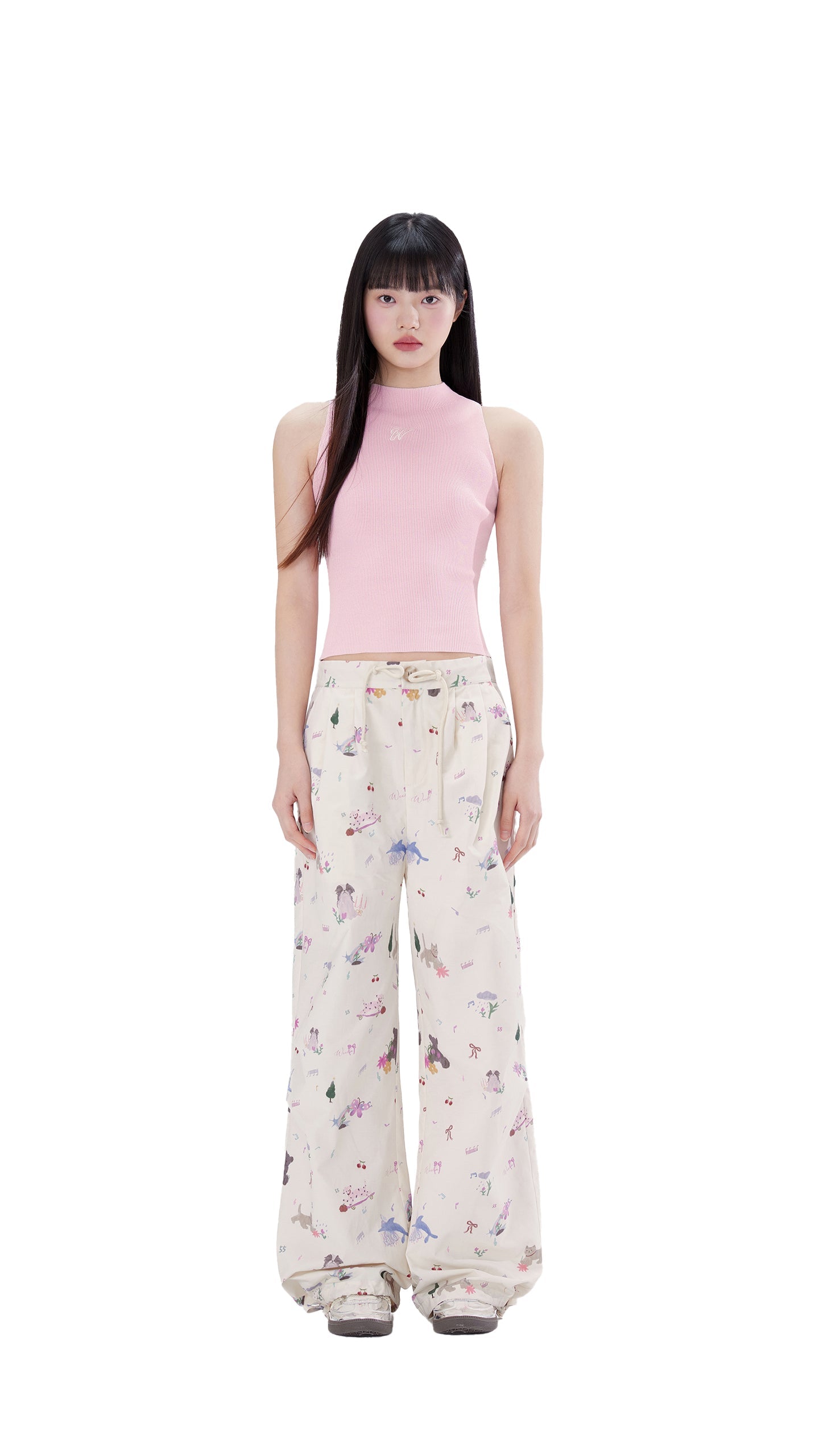 Loose Printed Casual Pants - PSYLOS 1, Loose Printed Casual Pants, Pants, WooHa, PSYLOS 1