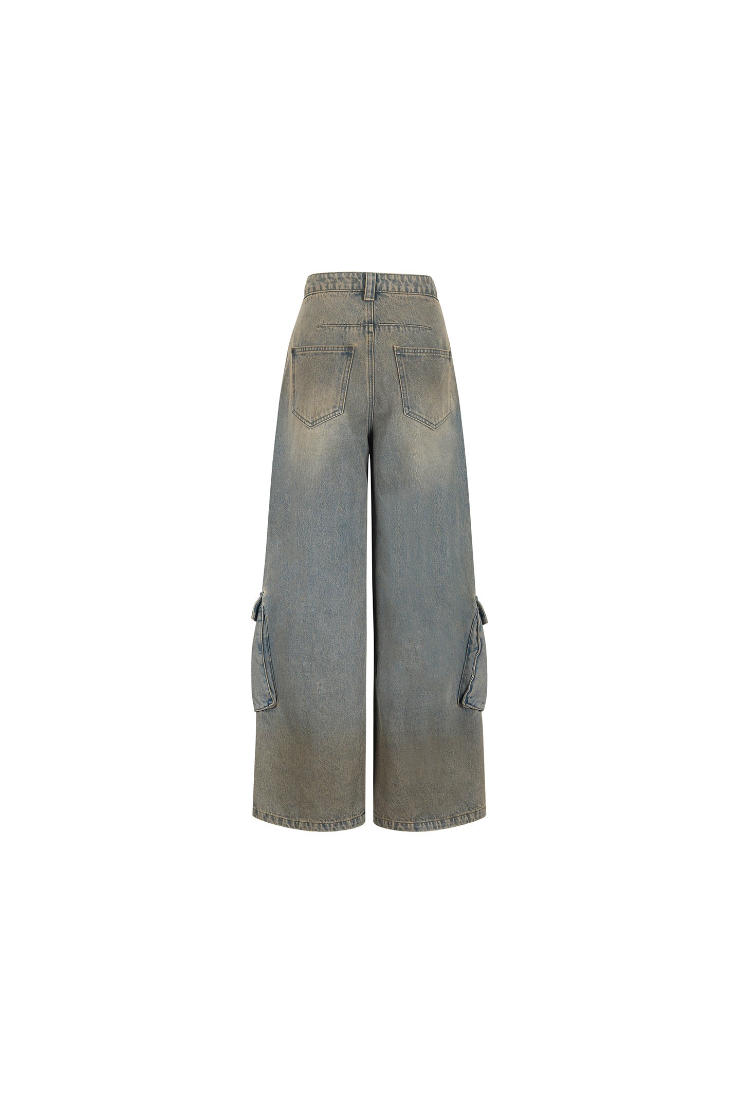 Vintage Heavy Wash Wide Leg Jeans