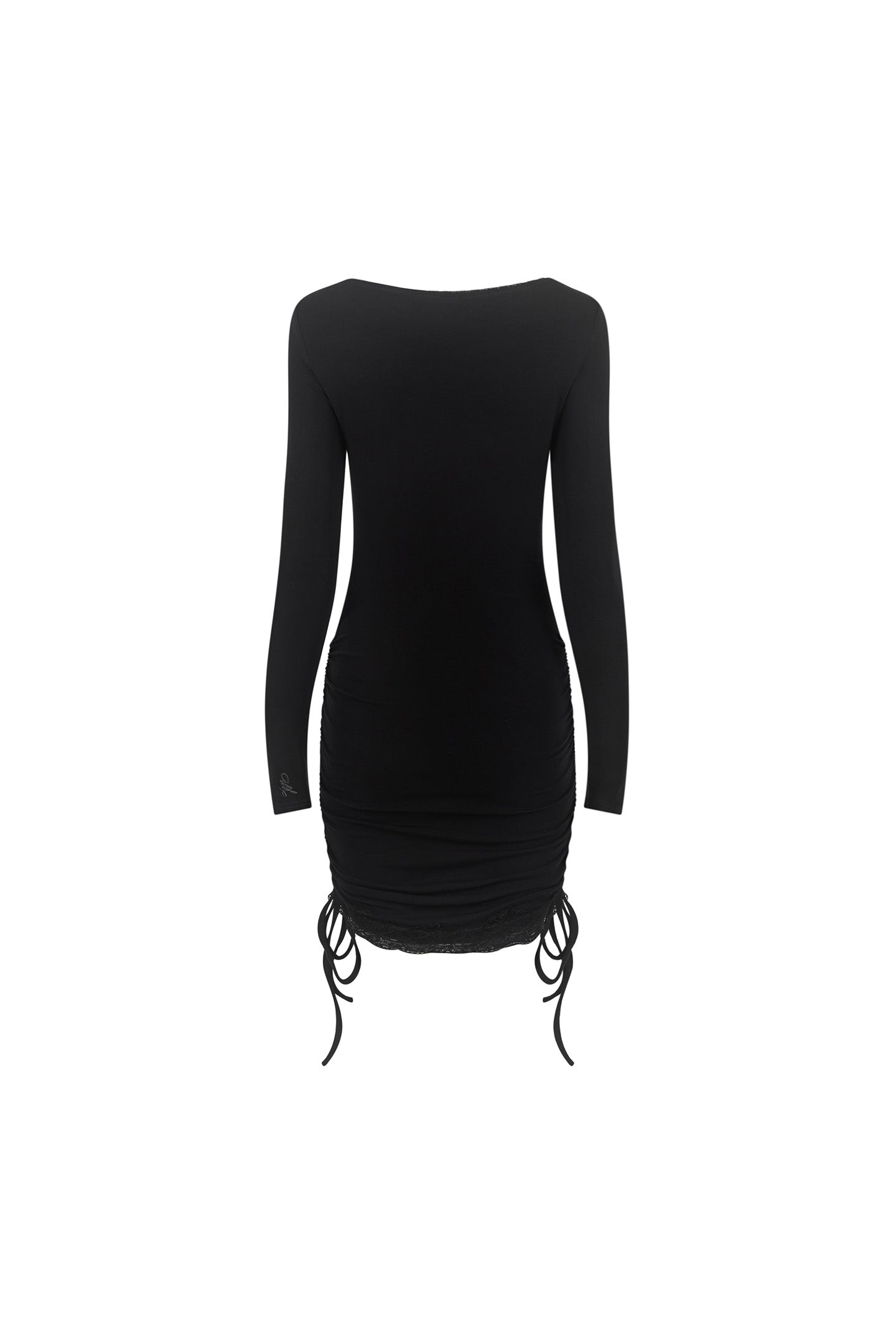 Round Neck Hollow Slim Fit Hip-hugging Long Sleeve Dress