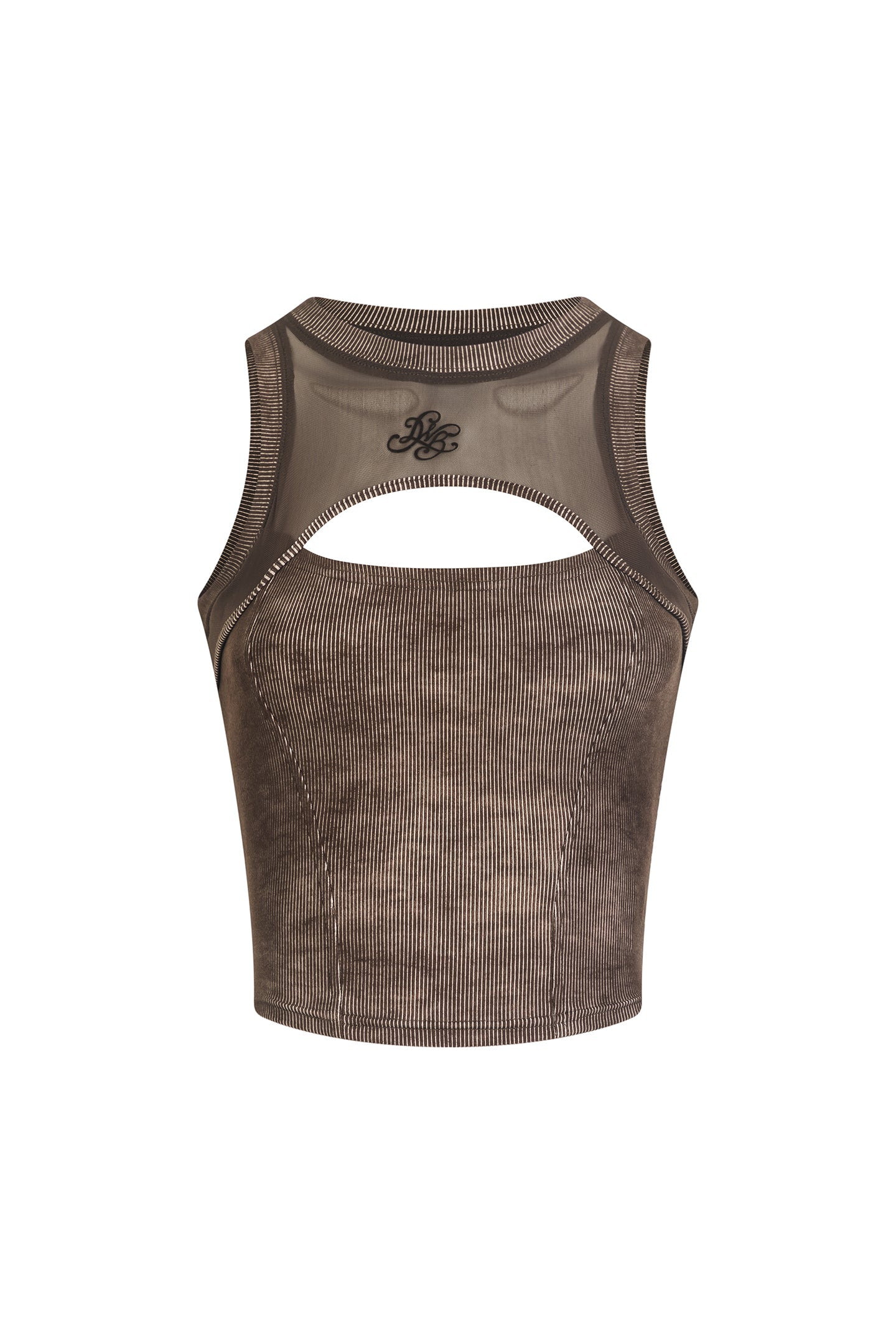 Retro Washed Mesh Patchwork Vest