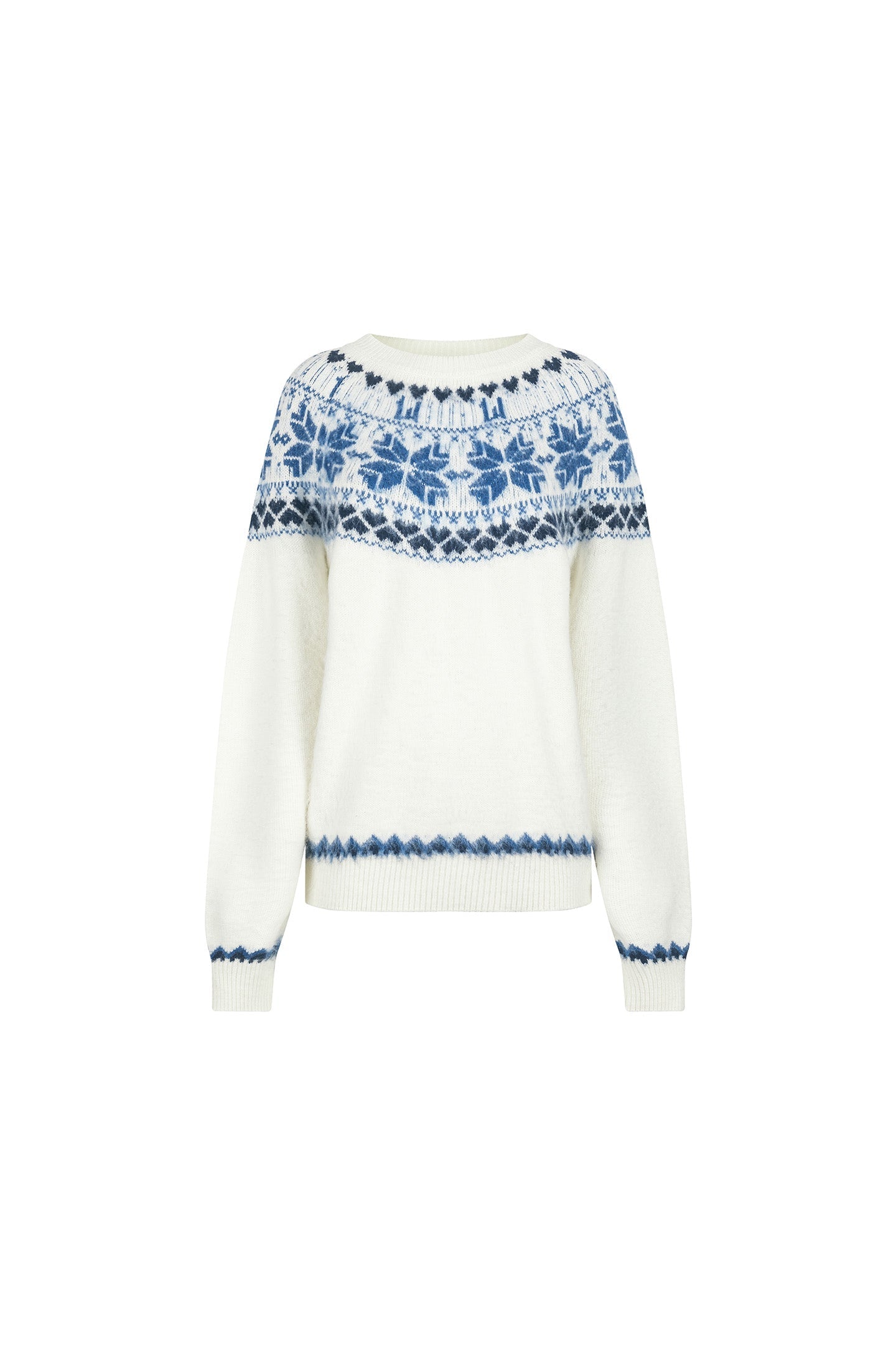 Fair Isle Jacquard Lazy Atmosphere Knitted Sweater