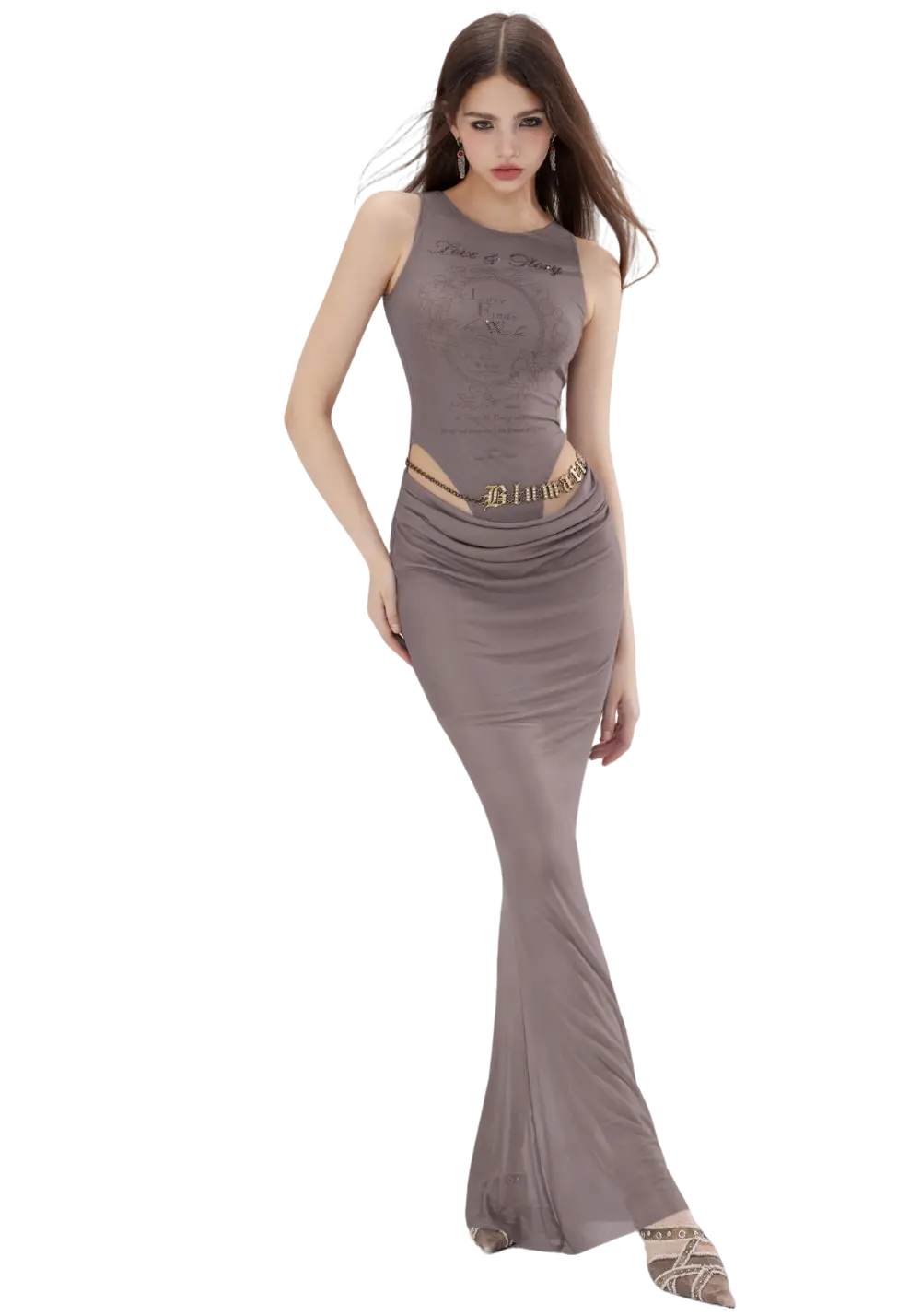 Hollow See-Through Mesh Hip Wrap Dress - PSYLOS 1, Hollow See-Through Mesh Hip Wrap Dress, Dress/Skirt, WooHa, PSYLOS 1